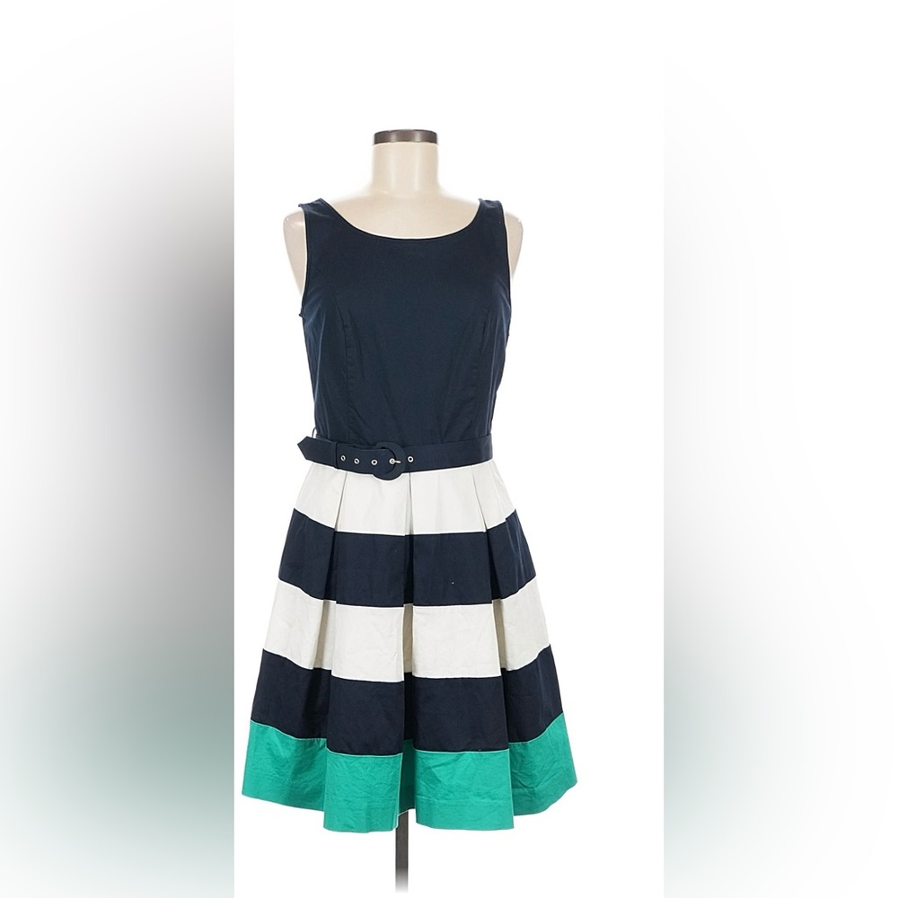 Banana Republic Navy Dress with Beige Accents